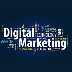 Digital Marketing showing different services